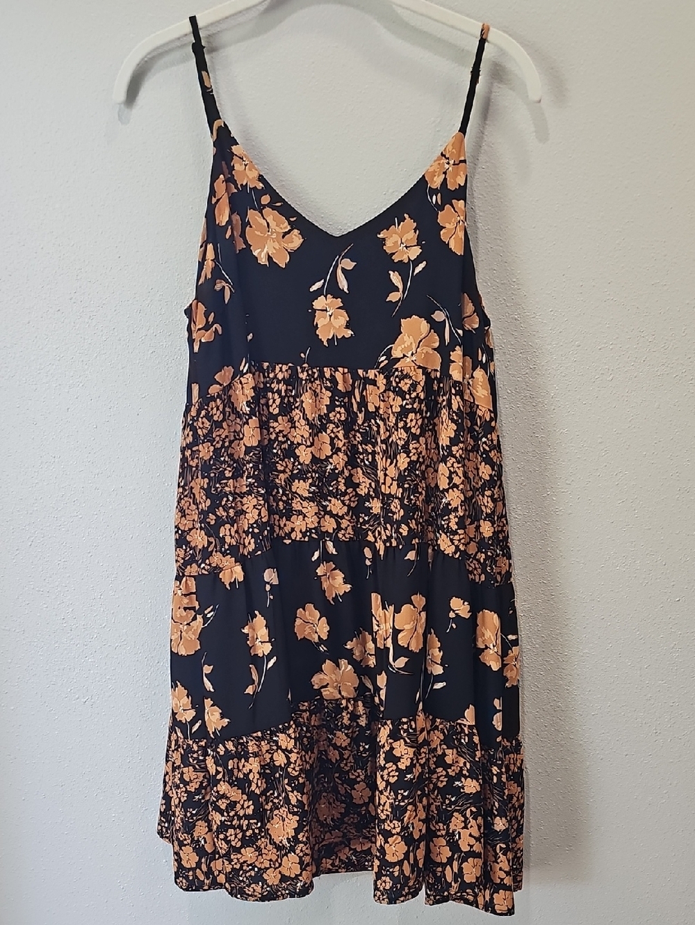 Mittoshop Black And Tan Floral Print Dress